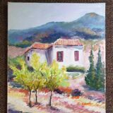 Landscape of Provence on canvas