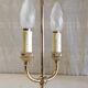 Two-bulb bouillotte lamp in brass and gilded metal - mid 20th century