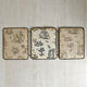 Old barber's triptych mirror 30 X 24 cm