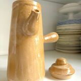 Théière en grès émaillé beige