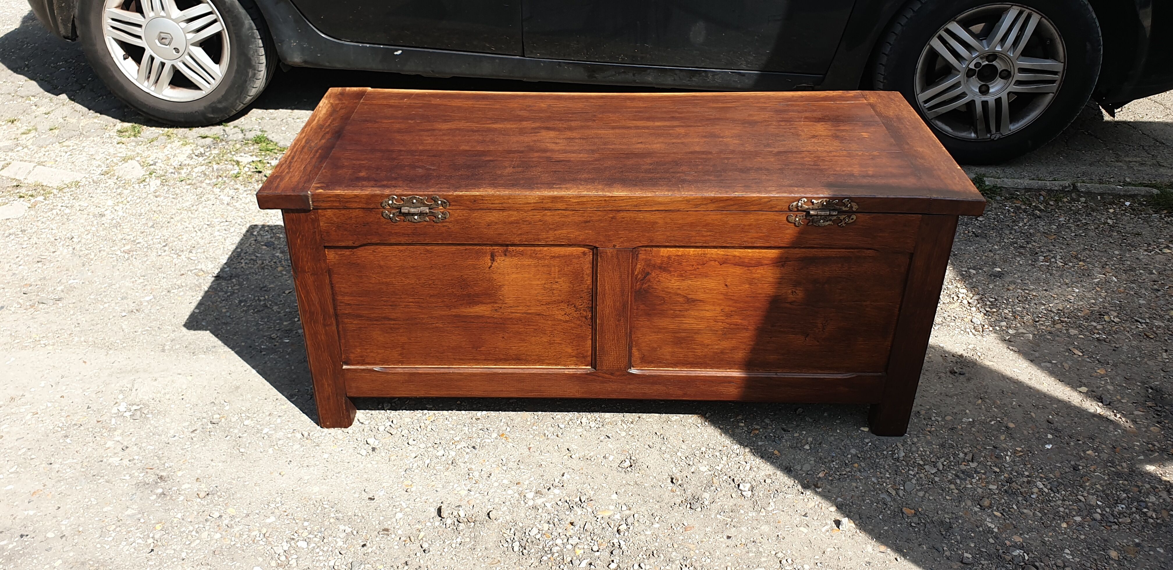 Solid oak chest