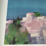 The Pink Village - Hand-signed lithograph - EA - Alfred Defossez