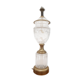 Crystal lamp foot and brass