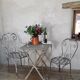 Fauteuil de jardin XIX° en fer forgé