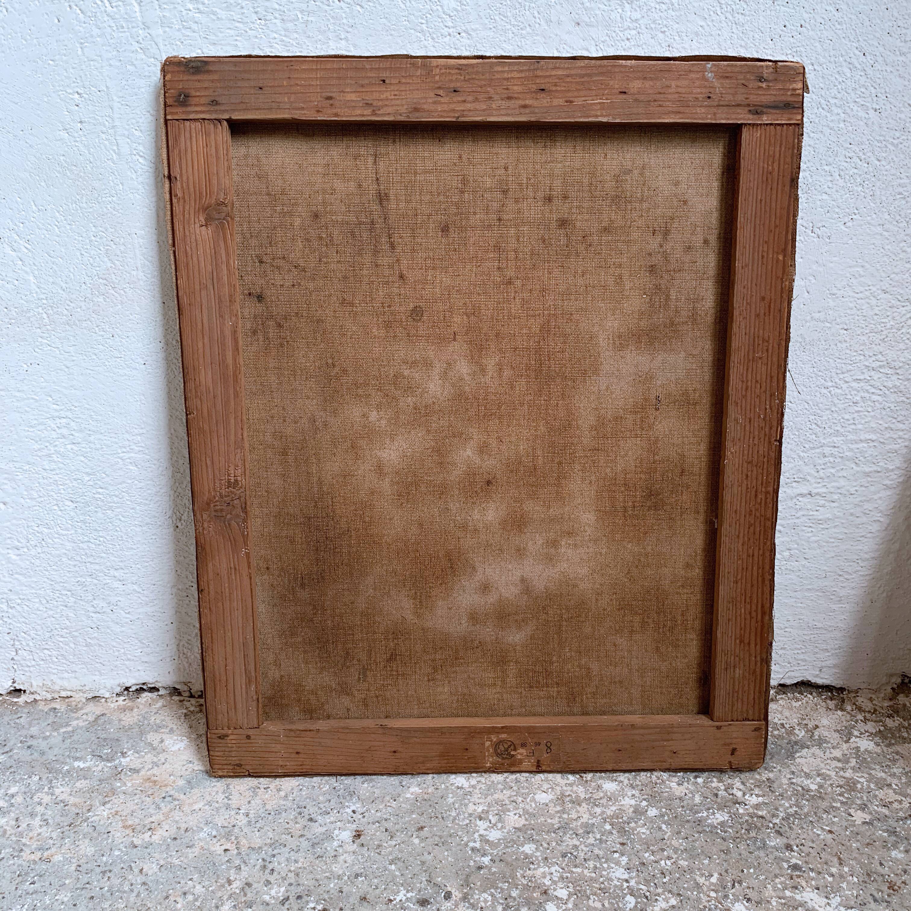 Old village painting and its church