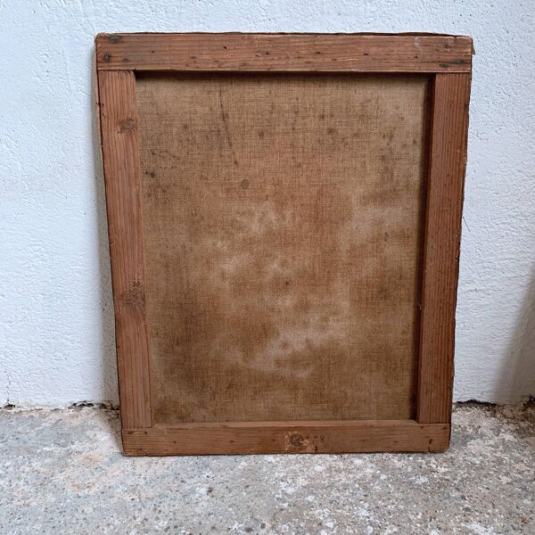 Ancien tableau village et son église