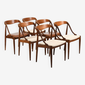 Chaises de salle à manger en teck de Johannes Andersen 1960