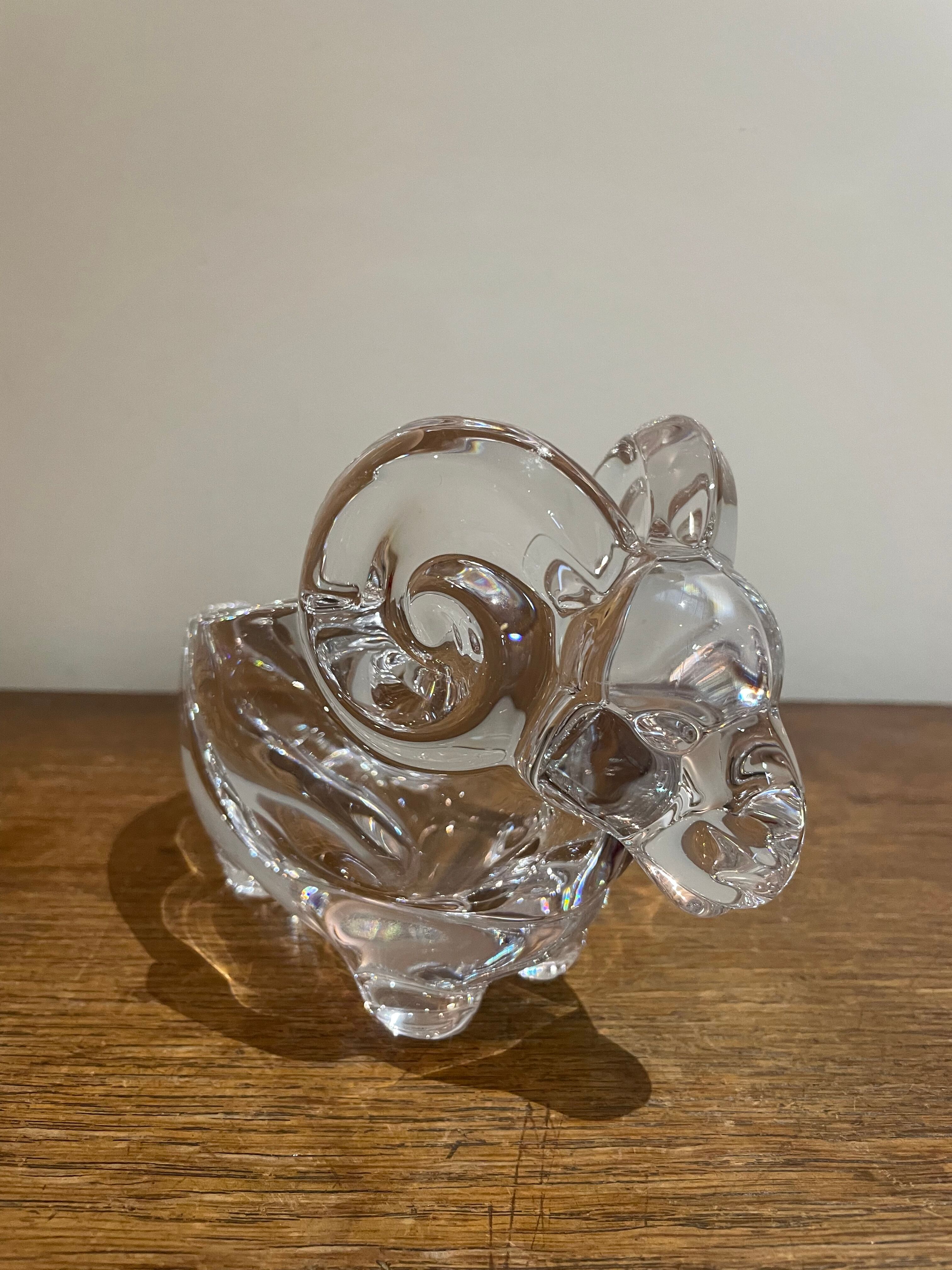 Cendrier en cristal bélier