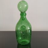 BIOT green blown glass bottle/bottle 24cm
