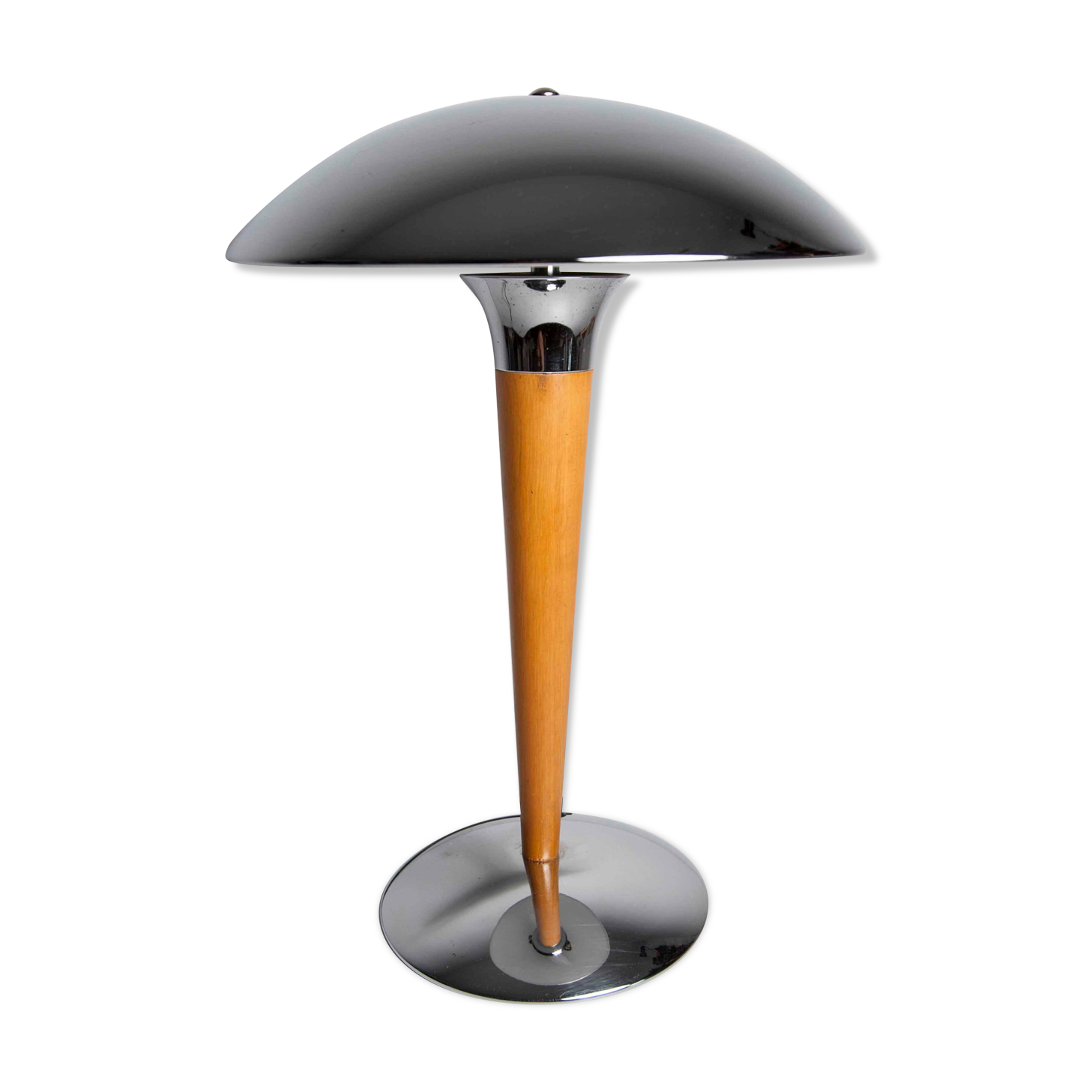 Liner lamp 1980 wood and chrome