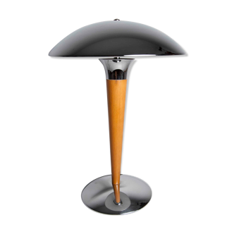 Liner lamp 1980 wood and chrome