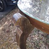 Circular coffee table miror tray