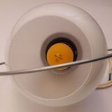 White opaline art deco hanging