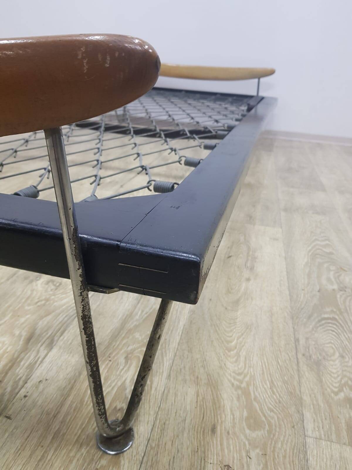 Bed, designed by Fred Ruf for Wohnbedarf, Switzerland, 1950s.