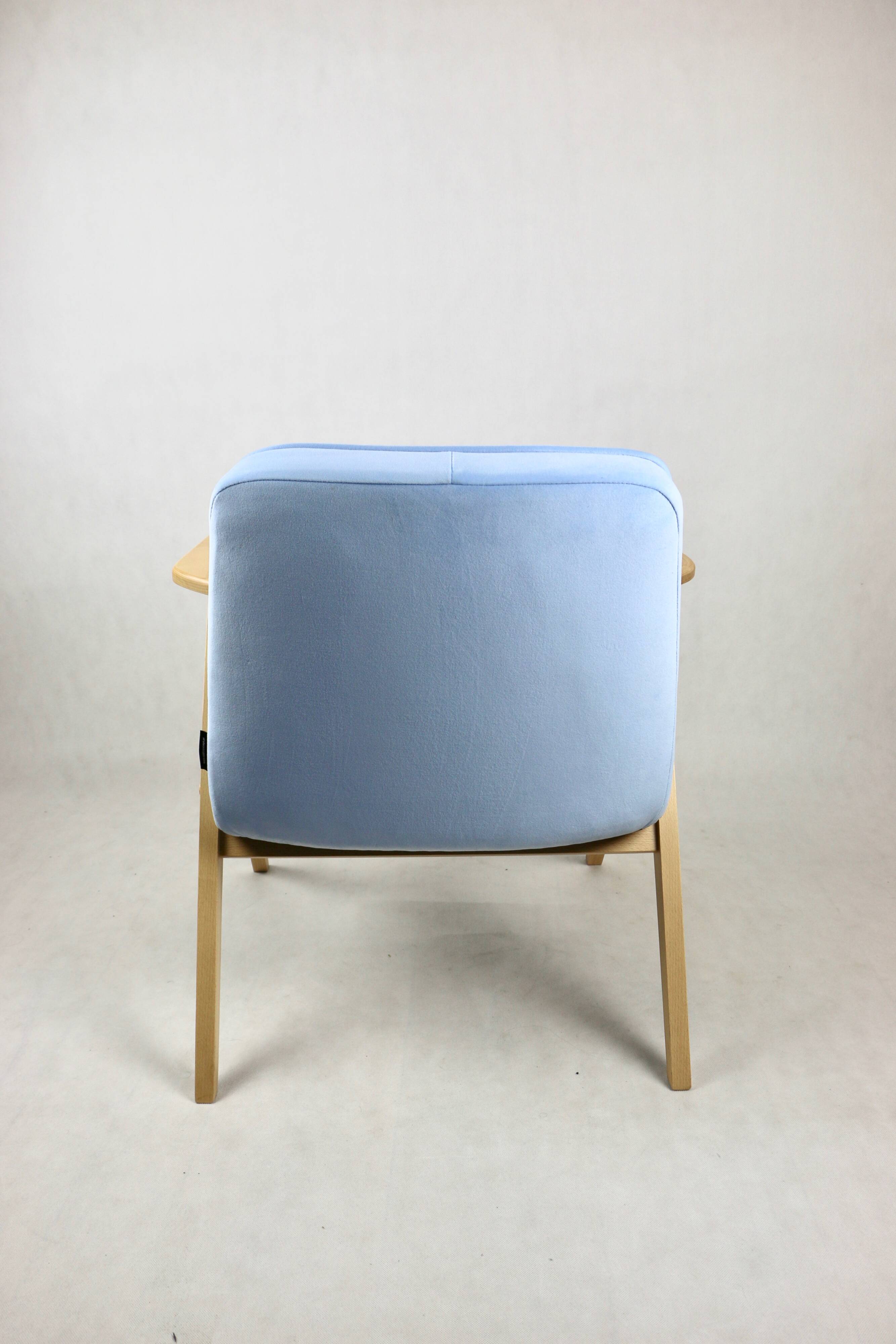 Light blue bunny armchair by józef chierowski