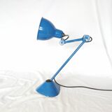 RAVEL articulated lamp, model 205 blue, Bernard Albin Gras, Clamart, France, 1932