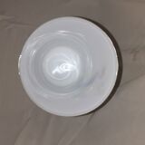 Fairground opaline vase and white glass decor bird