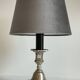 Lamp vintage steel and velvet candle holder