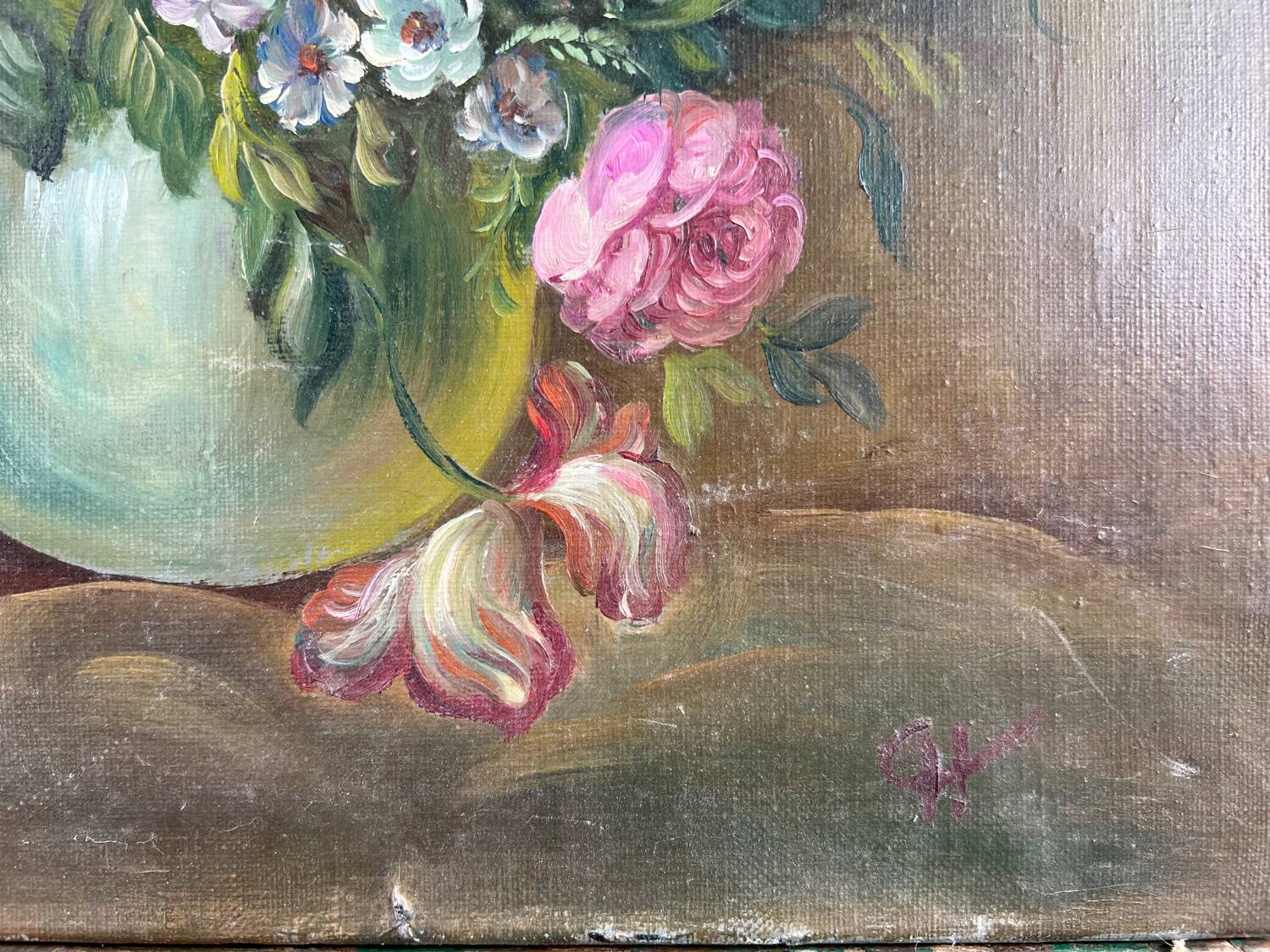 Oil painting painting bouquet of flowers