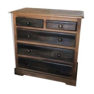 Solid pine chest of drawers