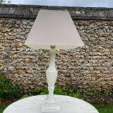 Vintage white alabaster baluster lamp 1969-70