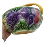 Vintage fruit basket in Sarreguemines slip