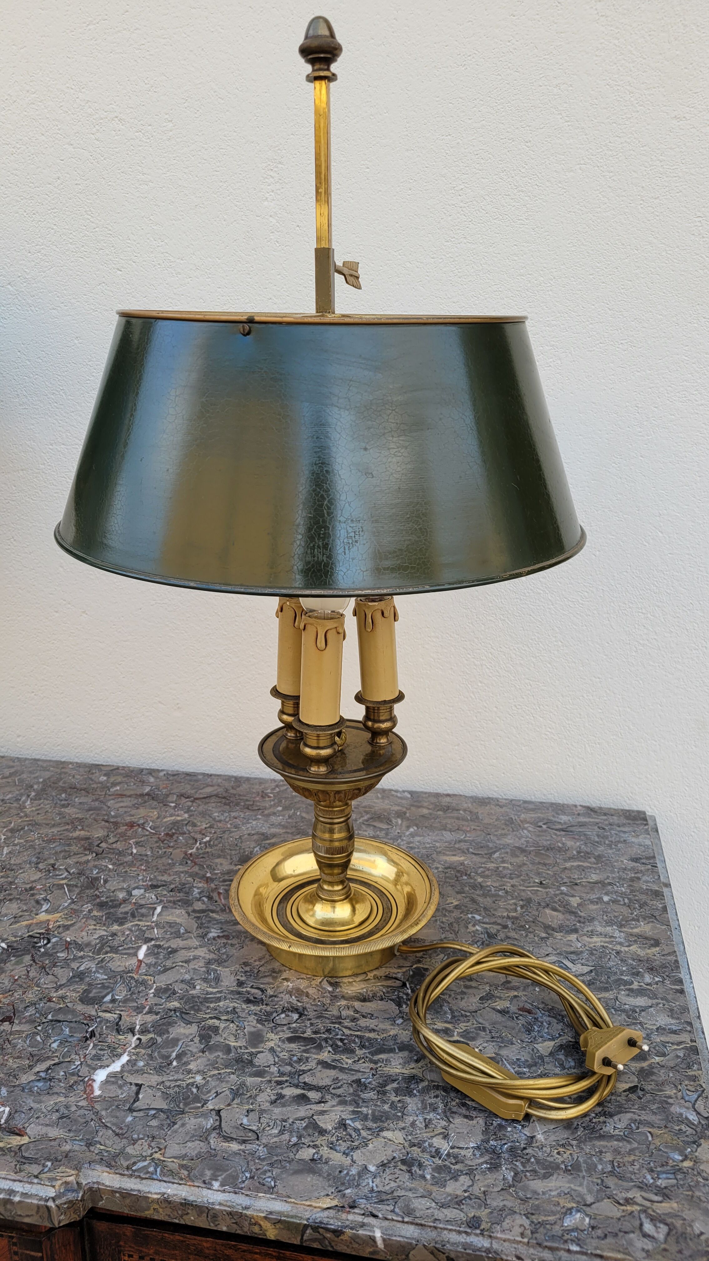 Lampe bouillotte style empire en bronze