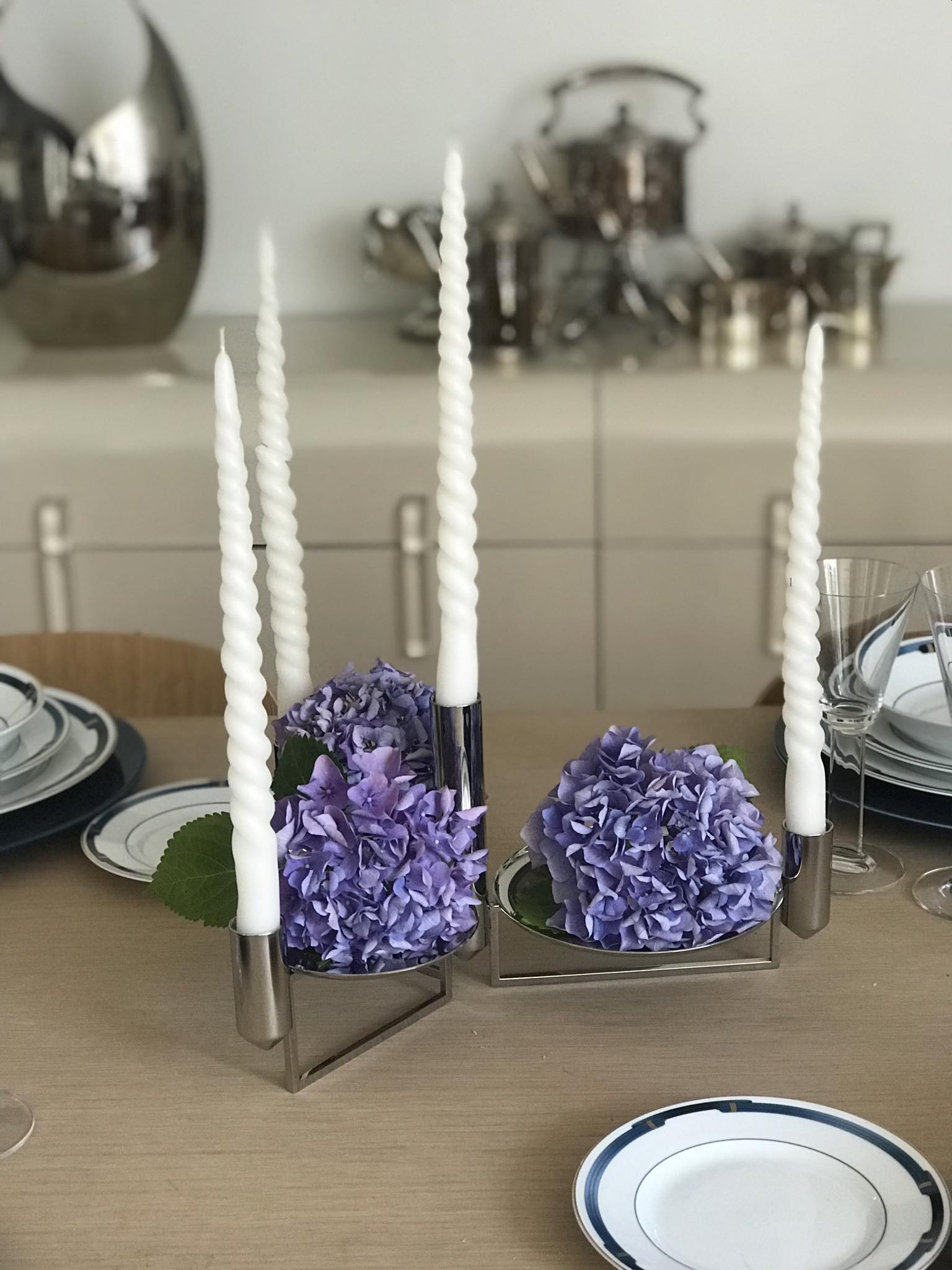 Georg Jensen centerpiece candle holder