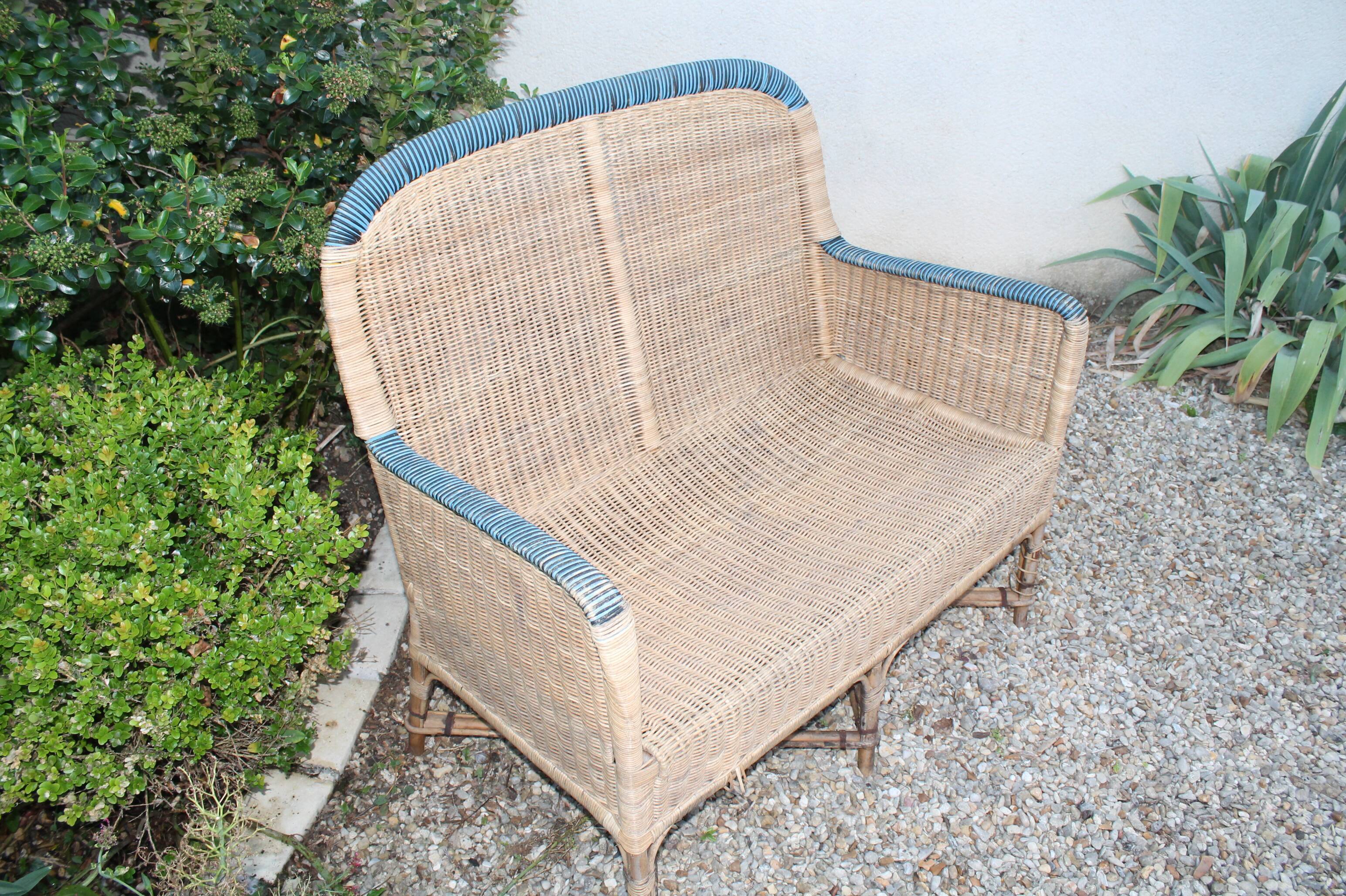 Rattan chair and garden table