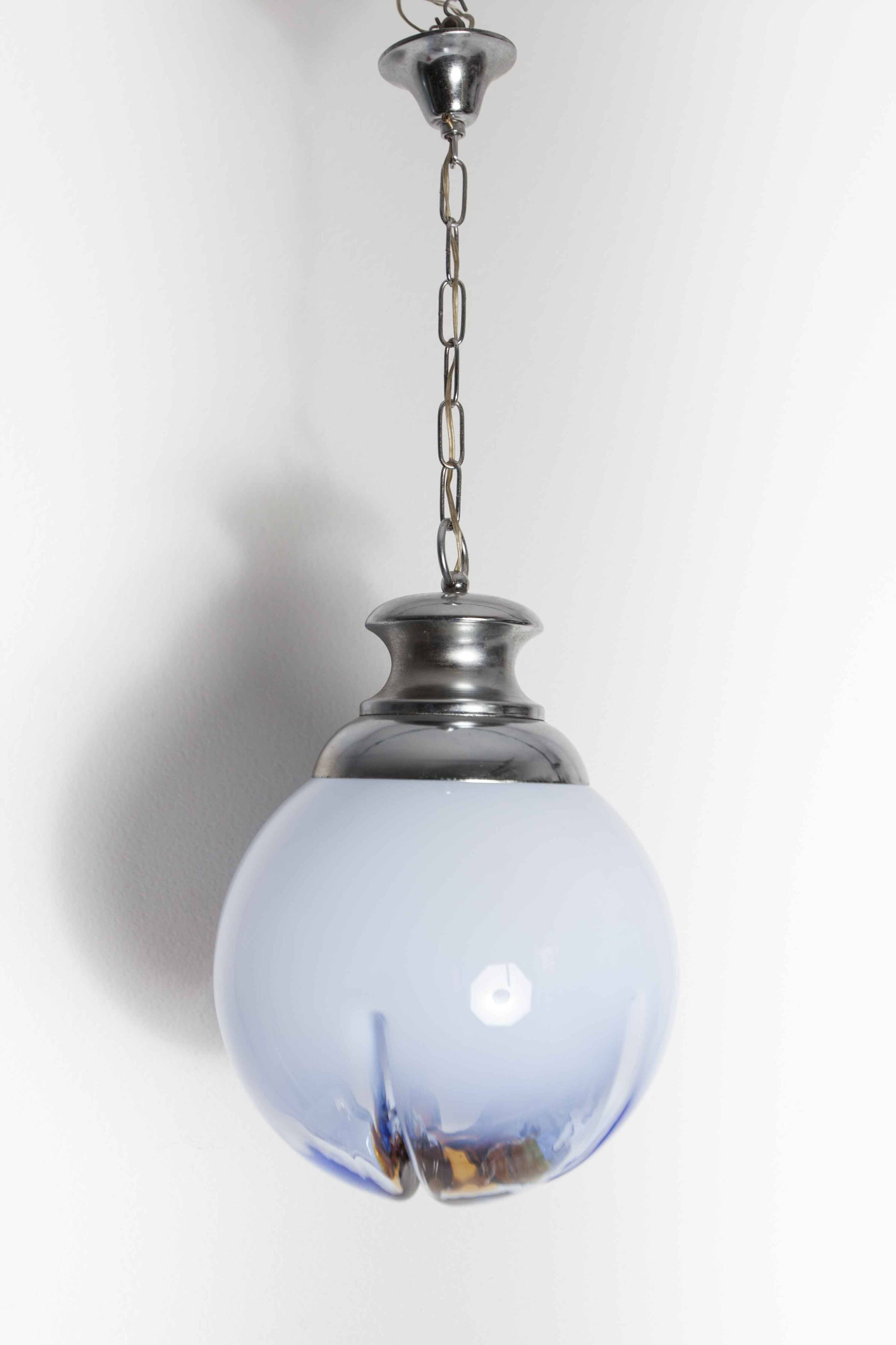 Murano glass globe pendant light Maazzega edition Italian design 70
