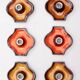 Vintage Set of 6 German ceramic wall lamps with head mirror lamp, 1960