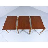 Set of 3 teak nesting tables - by Opal, German design (1950s)