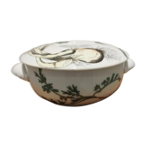 Dish with its lid in Paris porcelain