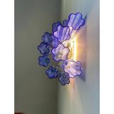 Contemporary Blue “Tronchi” Wall Sconce in Venini Style