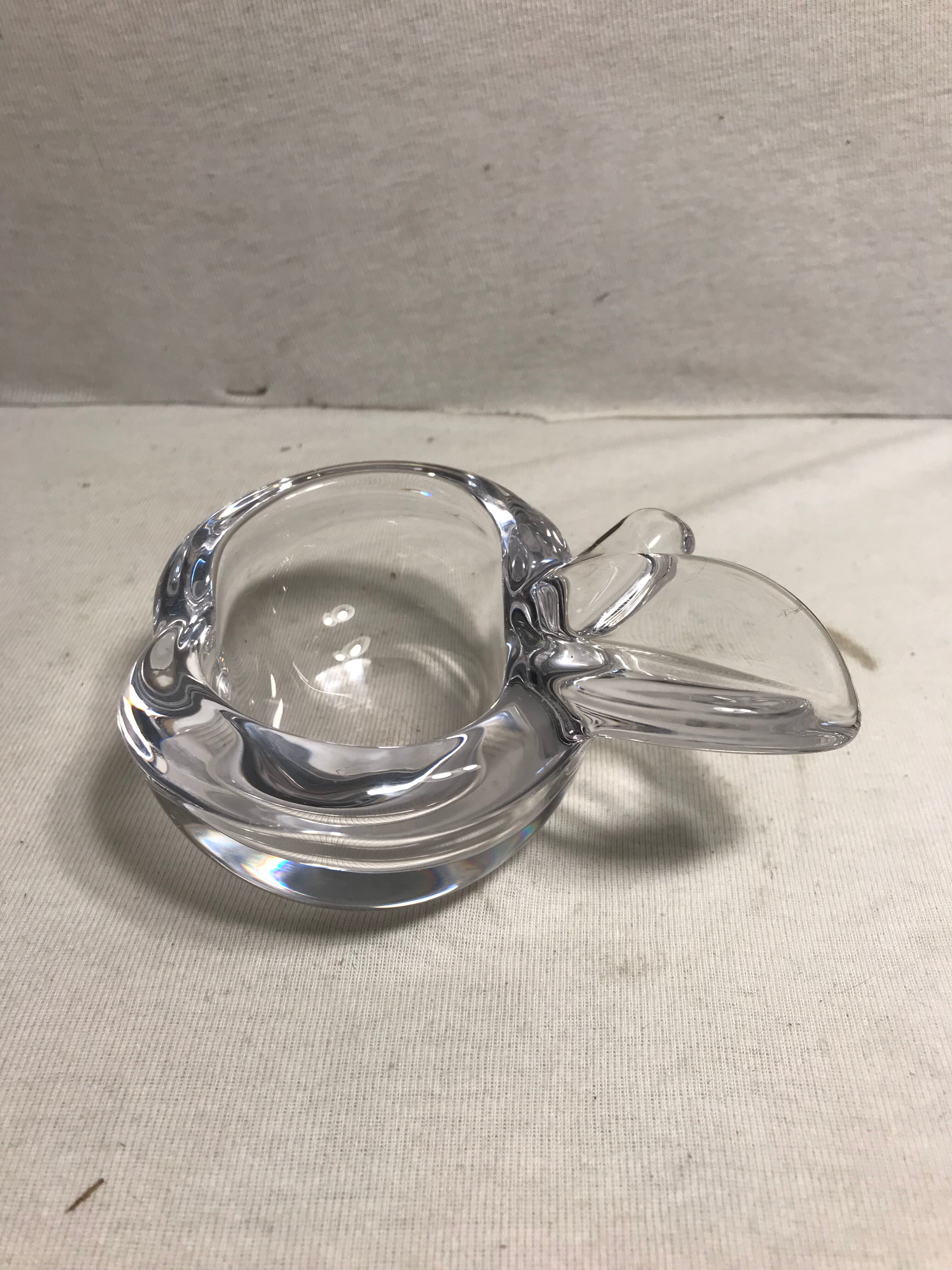 Former Crystal VANNES France form Apple Vintage ashtray