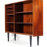 Library in rosewood book unit wall cabinet