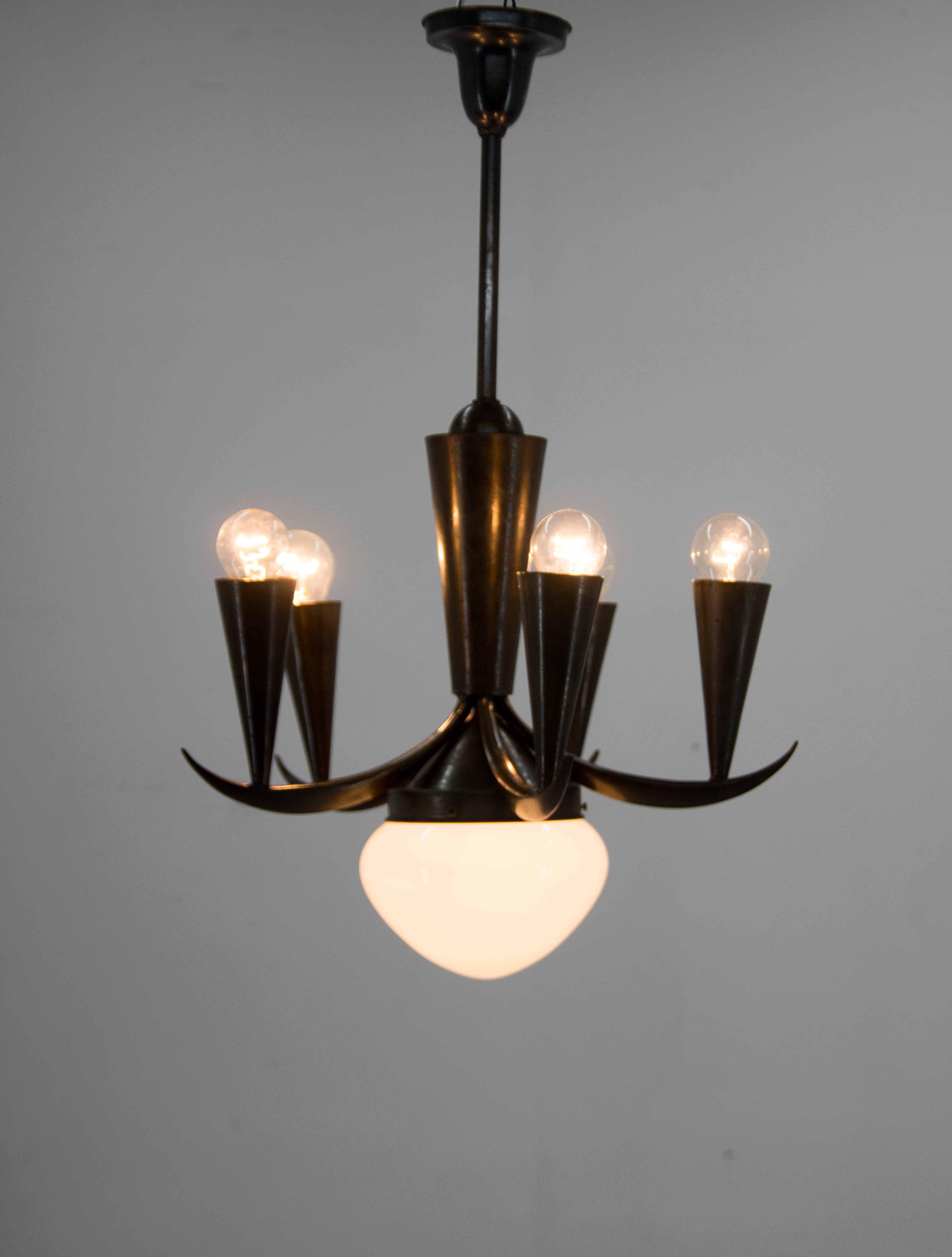 Cubistic Chandelier by IAS, 1910s