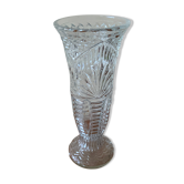 Chiseled glass vase