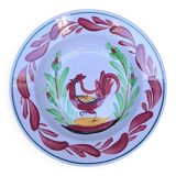 Hollow plate Terre de Fer model with rooster Choisy le Roi