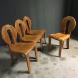 1980's wooden dining chairs.