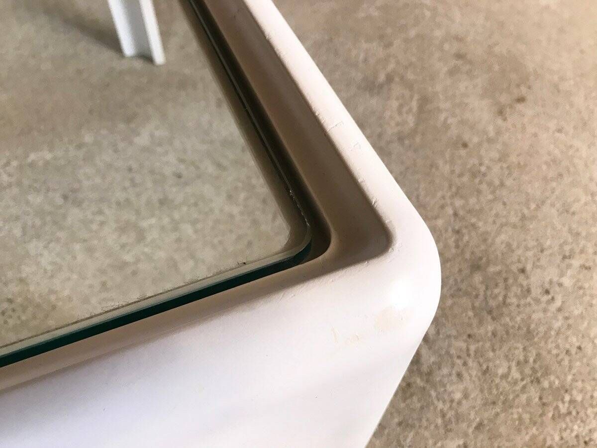 Coffee table with glass top by Peter Ghyczy for Horn Collection, 1960s