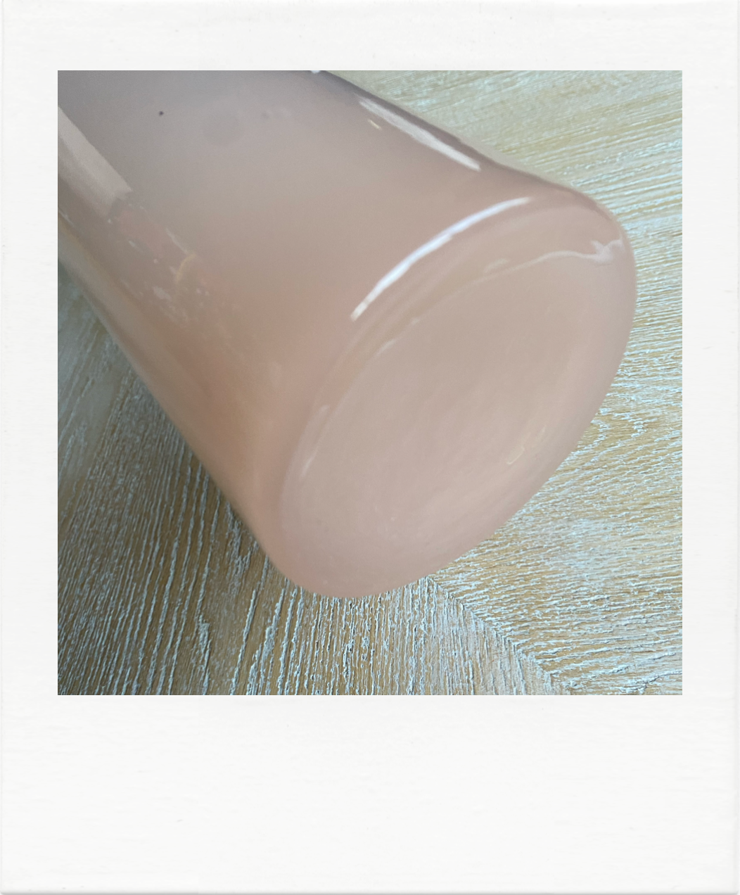 Pink and gold tube vase