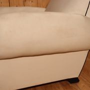 Fauteuil club en cuir blanc