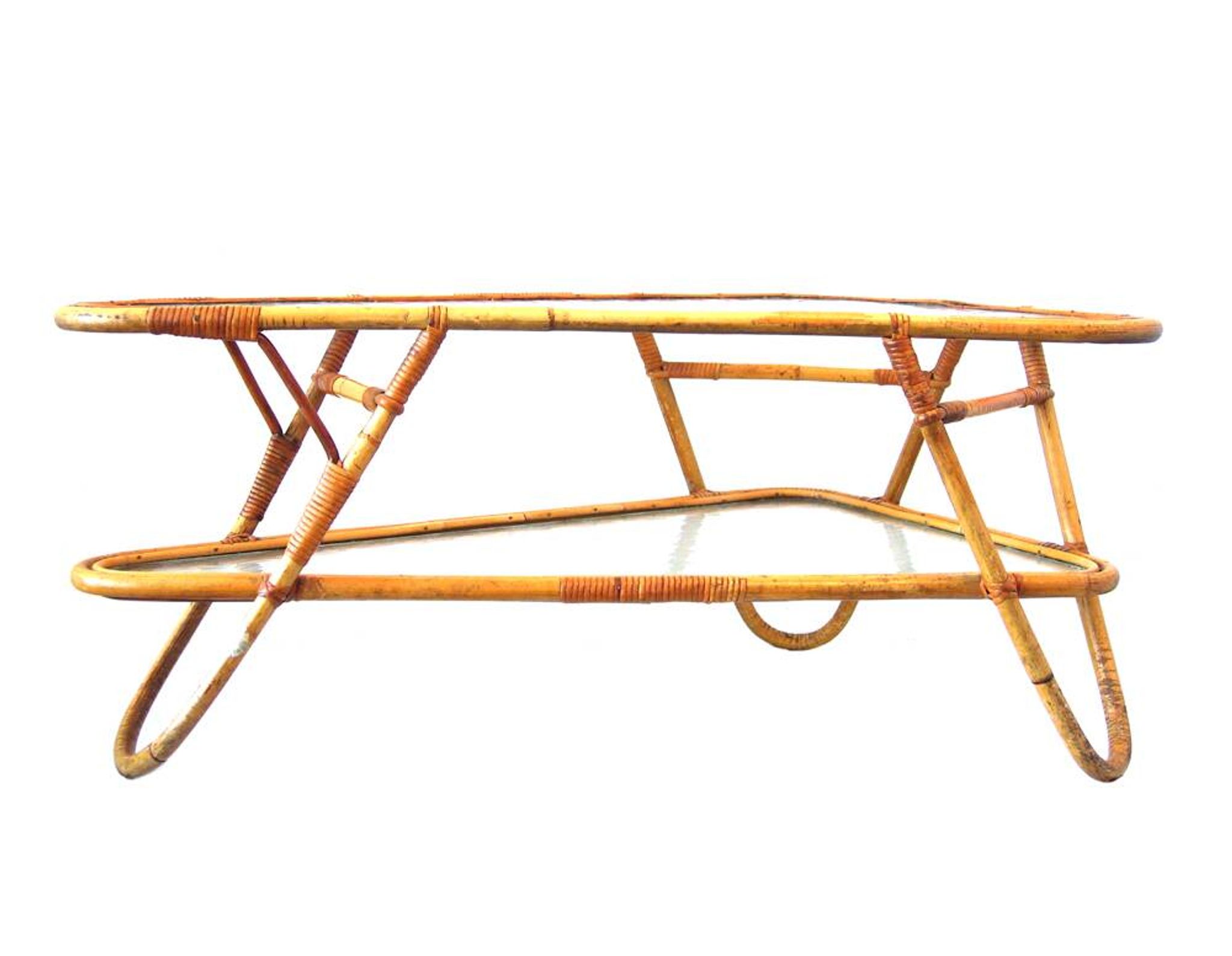 Large coffee table in rattan by Dirk van Sliedrecht for Rohe Noordwolde.