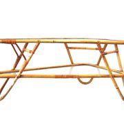 Large coffee table in rattan by Dirk van Sliedrecht for Rohe Noordwolde.