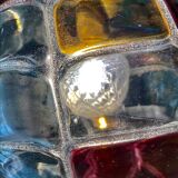 Suspension Globe Mazzega verre Murano bicolore