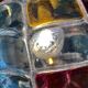 Suspension Globe Mazzega verre Murano bicolore