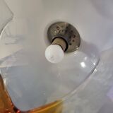 Space Age Chrome and Murano Glass Globe Lamp, Mazzega 1960-70