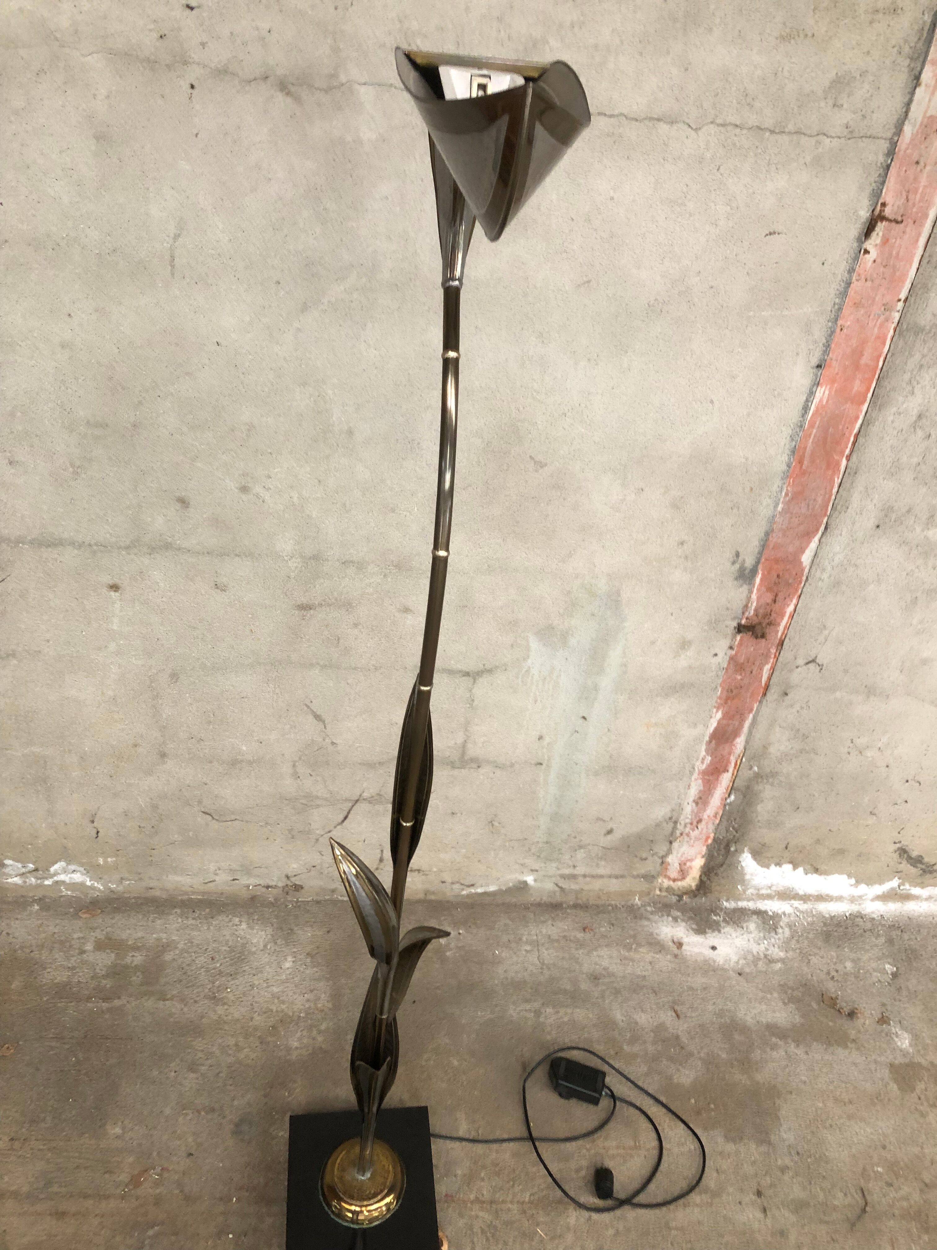 floral floor lamp of the 70s isabelle and richard faure