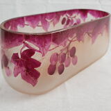 Glass paste garden vase model Rubis by Legras 1910